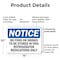 Signmission No Food Or Drinks To Be Stored In This Refrigerator, 14 in W x Rectangle, Plastic OS-2PACK-NS-P-1014-L-14619 - alternate 3